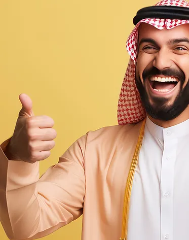 arab-man-confidently-points-towards-copy-space-yellow-background-designers-add-text-logos_